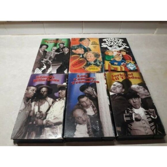 The Three Stooges Lot Of 6 VHS Tapes - Picture 1 of 8